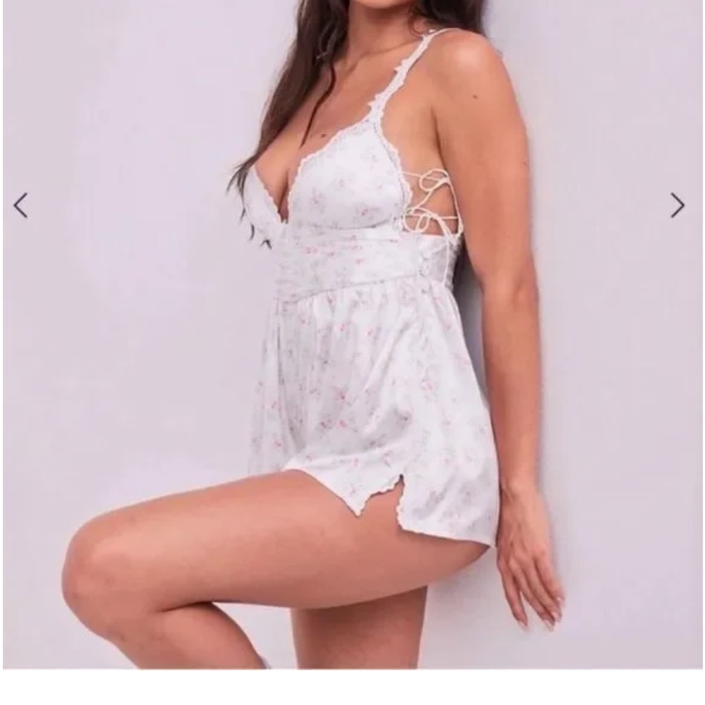 For Love And Lemons White Floral Lace romper - Picture 6 of 6